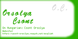 orsolya csont business card